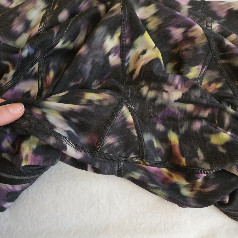 Athleta Small Tall Inseam Rainier High Rise Leggings Lyra Garden Black Purple - Picture 13 of 16